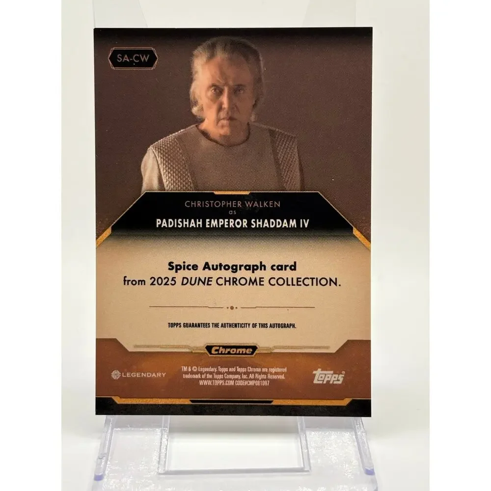 2025 Topps Chrome Dune Emperor Shaddam Christopher Walken Green Auto 24/99 SP